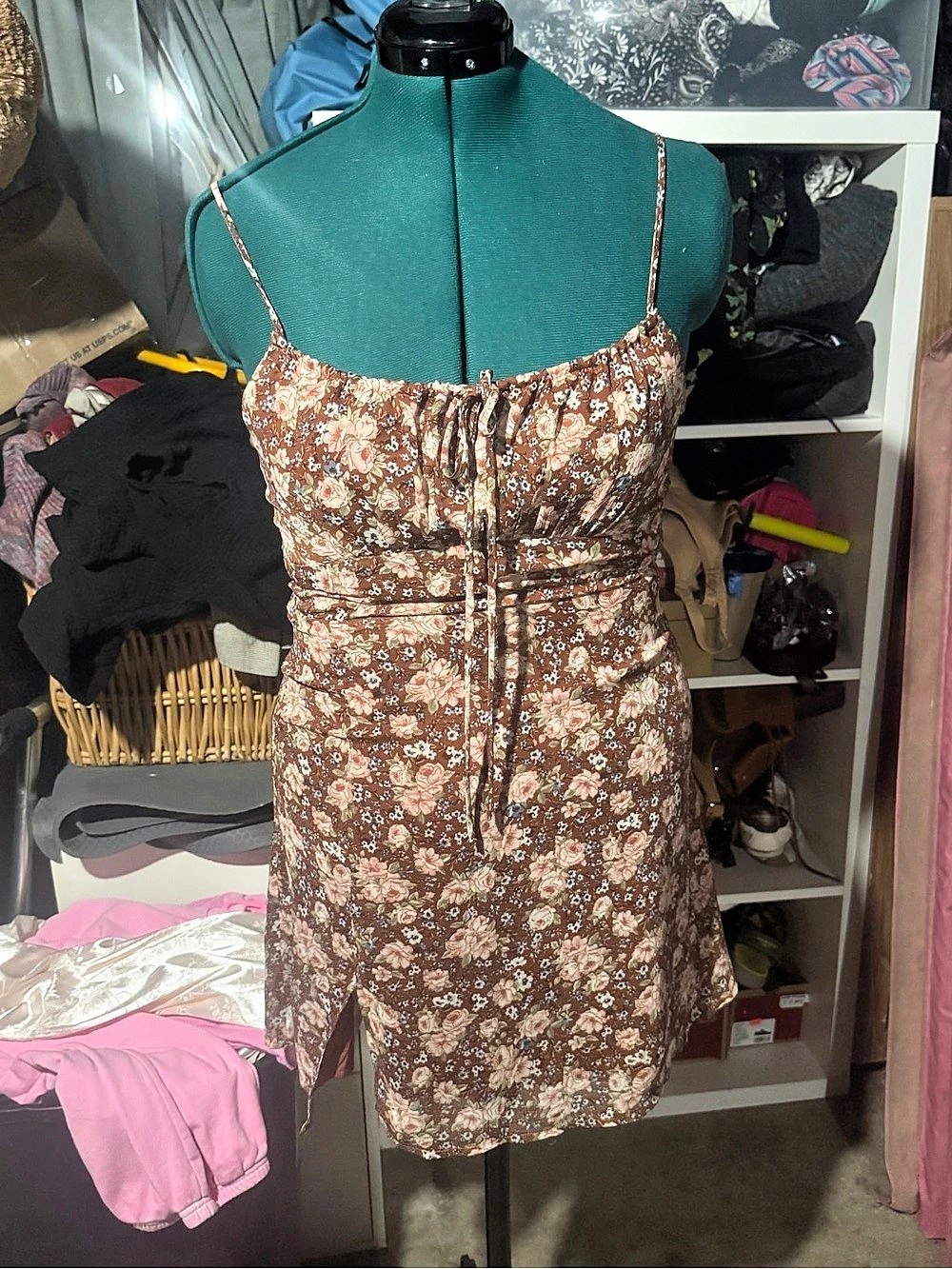 SAGE Floral Mini Dress Size Small Like New